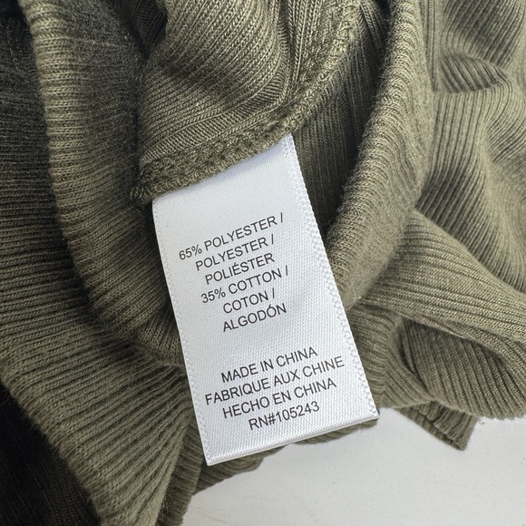 BOBEAU Women's‎ Size Medium Ribbed Midi Skirt In Olive Green NWT - Picture 5 of 5